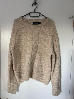 Women's Cream Cable Knit Sweater